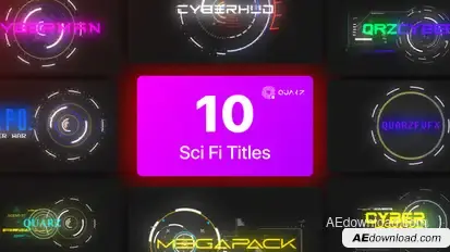Sci-Fi Titles Vol. 02 Titles template preview