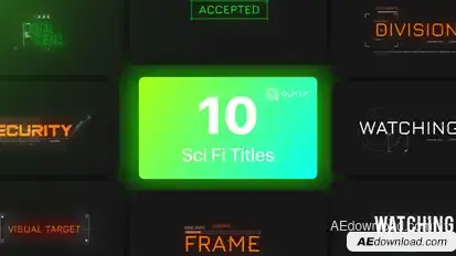 Sci-Fi Titles Vol. 03 Titles template preview