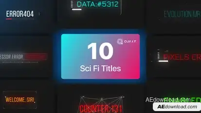 Sci-Fi Titles Vol. 04 Titles template preview