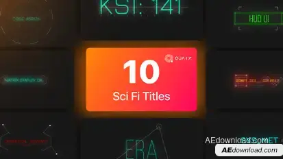 Sci-Fi Titles Vol. 05 Titles template preview