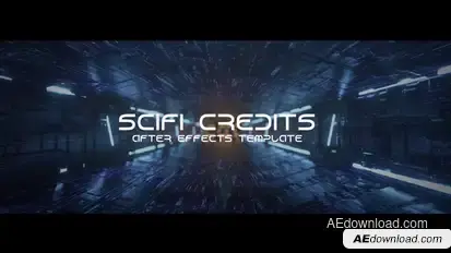 Sci-fi Tunnel Credits Titles template preview