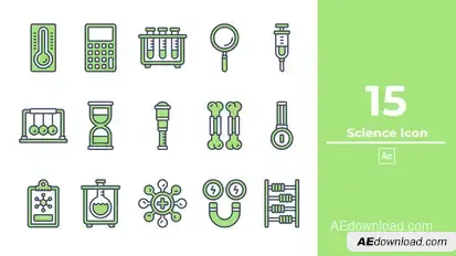 Science Icon After Effect Elements template preview