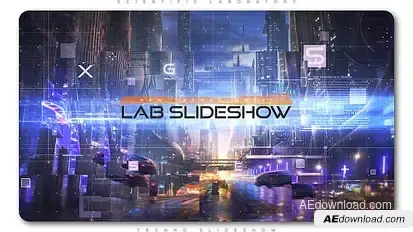 Scientific Laboratory Techno Slideshow Openers template preview