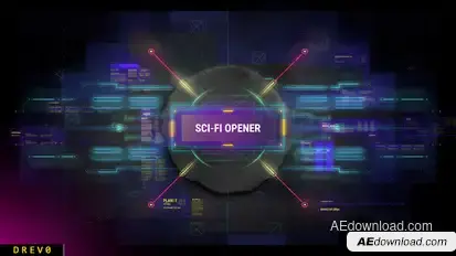 Scifi Intro/ FUI HUD/ Moon and Space Sci-fi Holographics Intro Element Reveal/ Iron man/ Interface Openers template preview