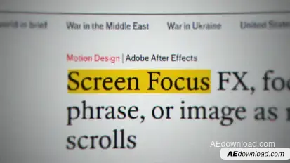 Screen Focus FX Elements template preview