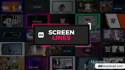 Screen Lines Video Displays template preview
