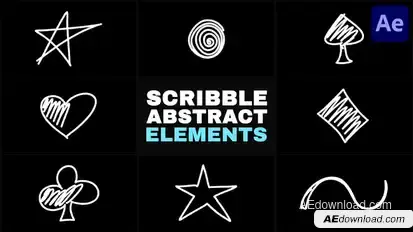 Scribble Abstract Elements | After Effects Elements template preview