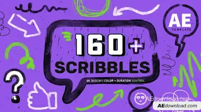 Scribble Animation Pack – Hand-Drawn Doodle FX & Motion Overlays Elements template preview