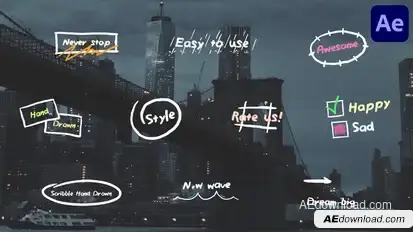 Scribble Hand Drawn Titles for After Effects Titles template preview