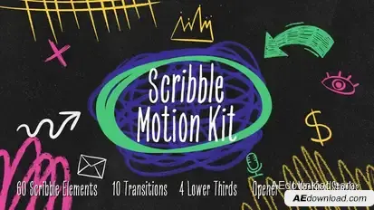 Scribble Motion Kit Elements template preview
