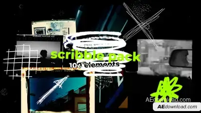Scribble Pack Elements template preview