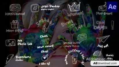Scribble Sketch Lower Thirds | After Effects Elements template preview