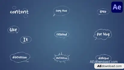 Scribble Speech Bubbles Titles for After Effects Titles template preview