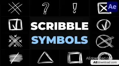 Scribble Symbols | After Effects Elements template preview