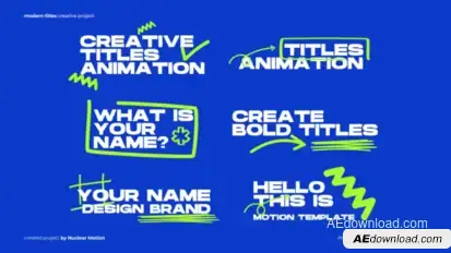 Scribble Text Animation Titles template preview