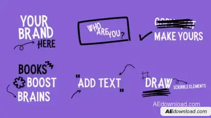 Scribble Titles | AE Openers template preview