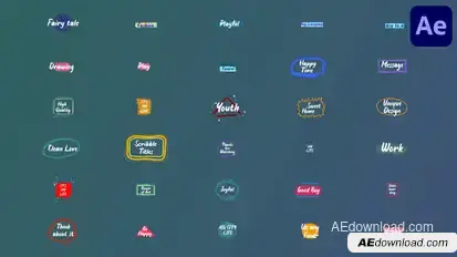Scribble Titles for After Effects Titles template preview
