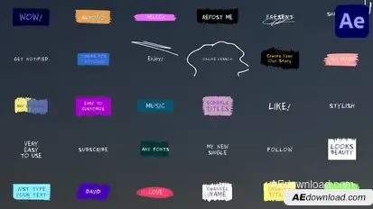 Scribble Titles for After Effects Titles template preview