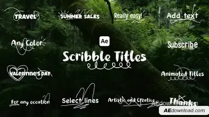 Scribble Titles Elements template preview