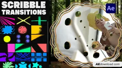 Scribble Transitions for After Effects Elements template preview
