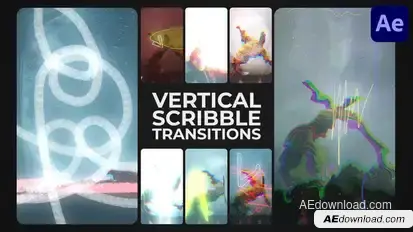 Scribble Vertical Transitions | After Effects Elements template preview