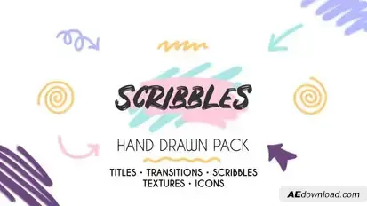 Scribbles. Hand Drawn Pack Titles template preview