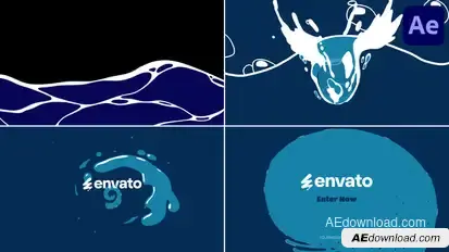 Sea Wave Logo Opener for After Effects Openers template preview