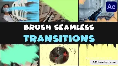 Seamless Brush Transitions | After Effects Elements template preview