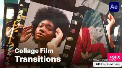 Seamless Collage Transitions Elements template preview