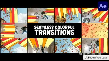 Seamless Colorful Transitions | After Effects Elements template preview