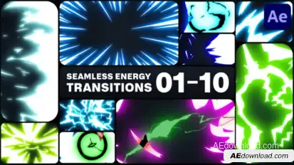 Seamless Energy Transitions for After Effects Elements template preview
