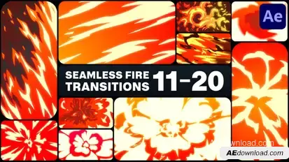 Seamless Fire Transitions for After Effects Elements template preview