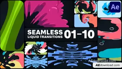 Seamless Liquid Transitions for After Effects Elements template preview