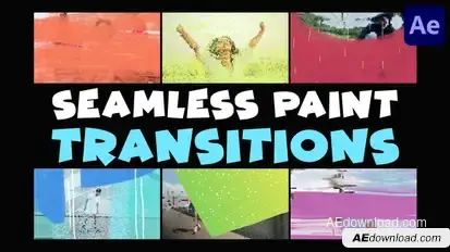 Seamless Paint Transitions | After Effects Elements template preview