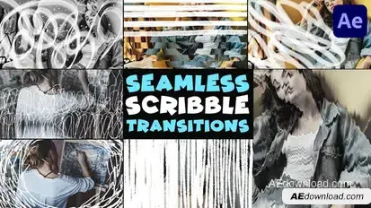 Seamless Scribble Transitions | After Effects Elements template preview