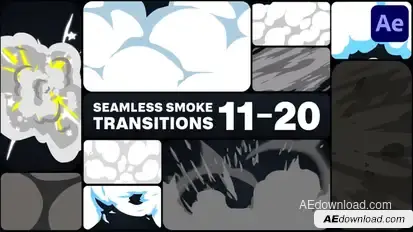 Seamless Smoke Explosions Transitions for After Effects Elements template preview