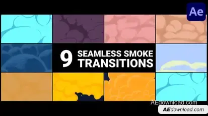 Seamless Smoke Transitions |  After Effects Elements template preview