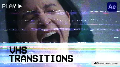 Seamless VHS Transitions Elements template preview