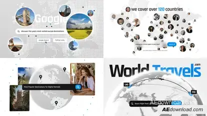 Search The World Infographics template preview