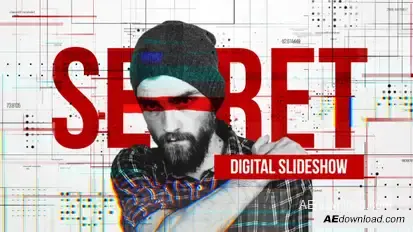 Secret Digital Slideshow Video Displays template preview
