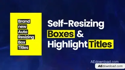 Self-Resizing Box & Highlight Titles Titles template preview