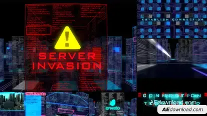 Server Invasion Template Video Displays template preview