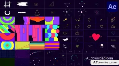 Shape Elements Pack for After Effects Elements template preview