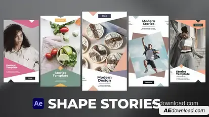 Shape Stories for After Effects Product Promo template preview