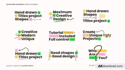 Shape Text Animation Titles template preview