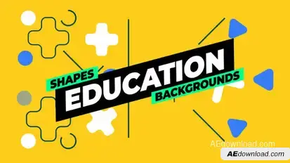 Shapes Education Backgrounds Elements template preview