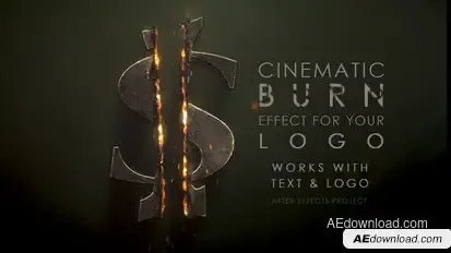Shatter Burn Logo Logo Stings template preview