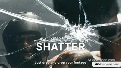 Shattered Glass Video Effect Template Video Displays template preview