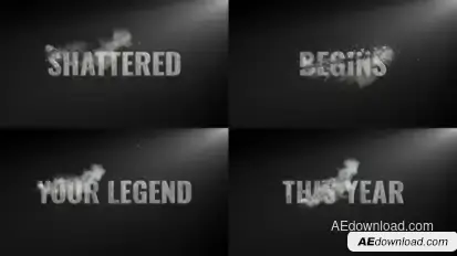 Shattered Teaser Text Version for After Effects Titles template preview