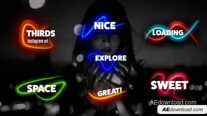 Shiny Lines Lower Thirds Titles template preview